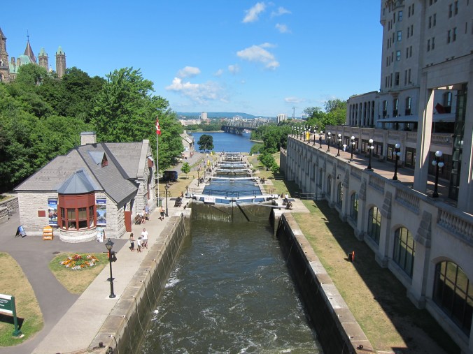 Rideau Canal locks, downtown Ottawa