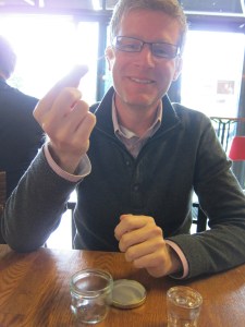 Ready for first bite of hákarl