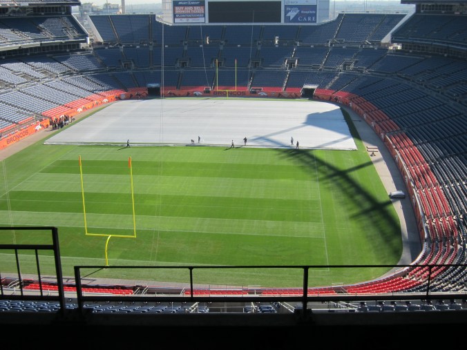 View from one of the end zone private boxes