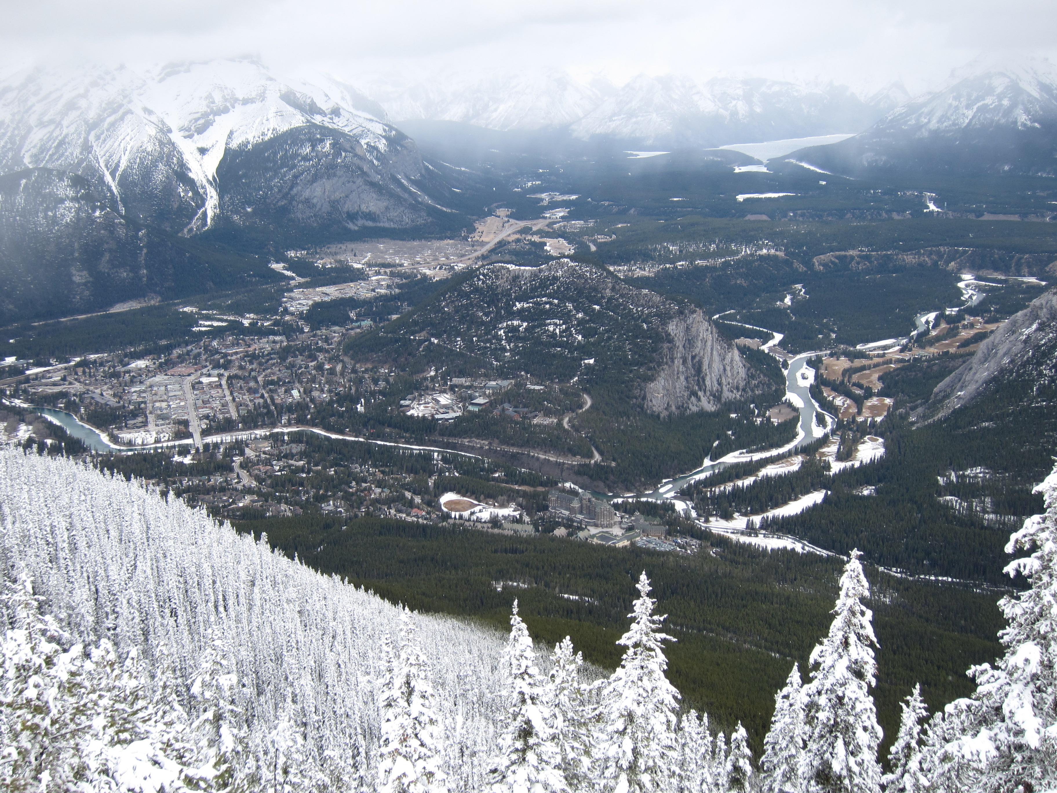 Favourite 2012 travel photos - Banff, Alberta from Sulphur Mountain.  April 2012