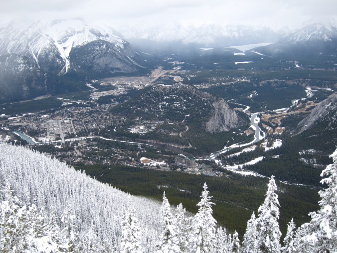 Favourite 2012 travel photos - Banff, Alberta from Sulphur Mountain.  April 2012