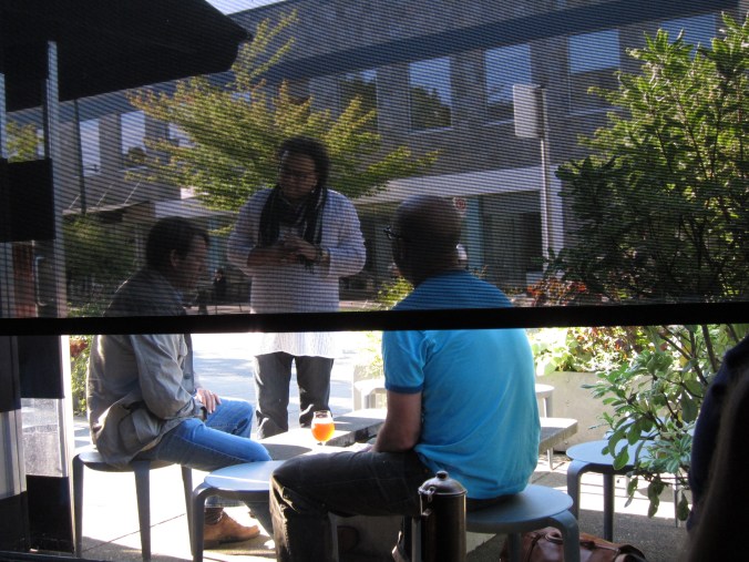 Vikram Vij checking in on those in line