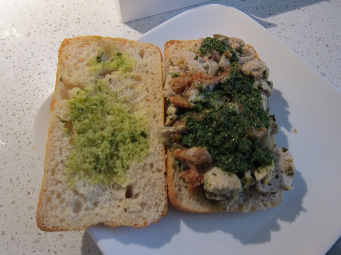 Porcetta sandwich with salsa verde