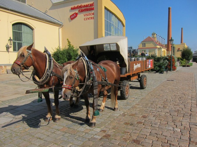 Pilsner Urquell delivery into town