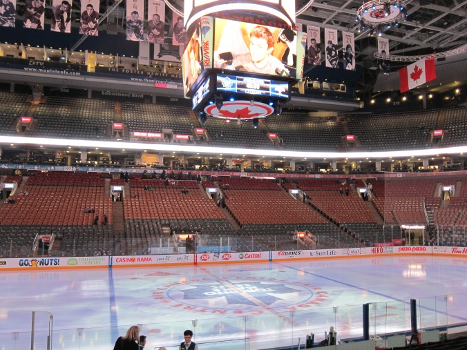 Centre ice at the ACC