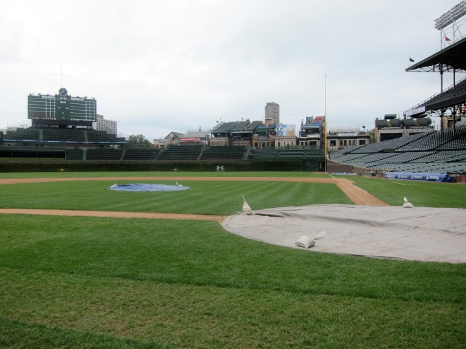Field level at Wrigley Field