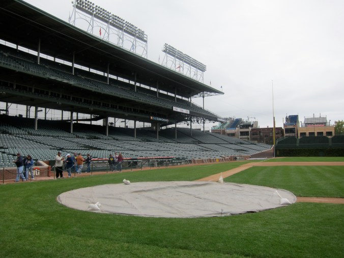 Field level at Wrigley Field