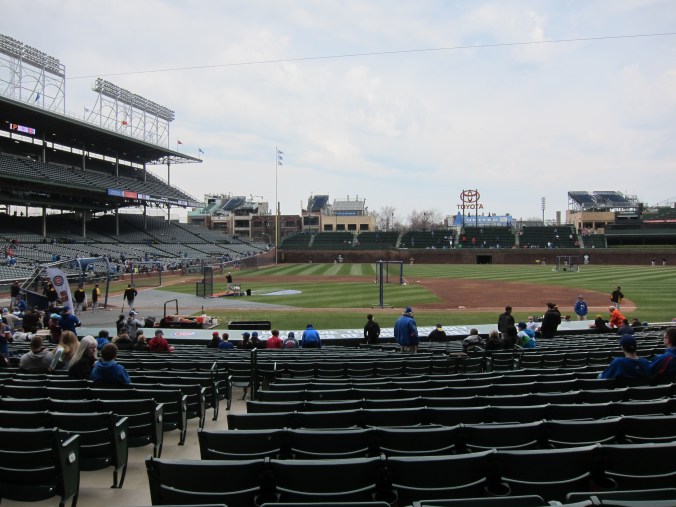Batting practice at Wrigley