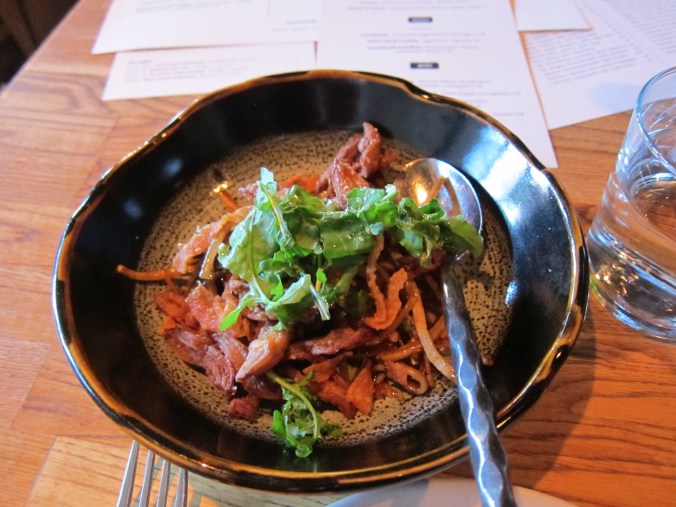 Duck tongues at Girl & the Goat