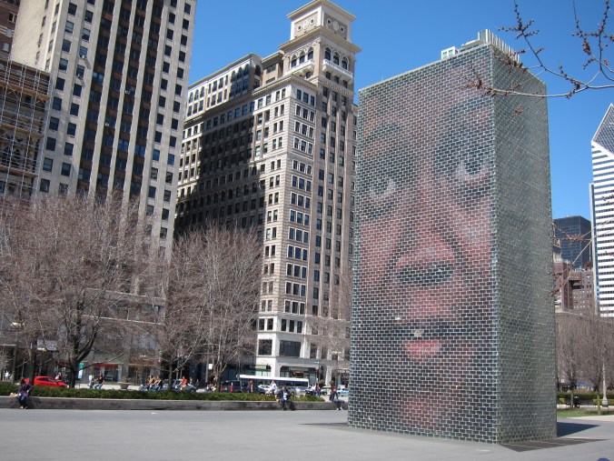 Crown Fountain by Jaume Plensa