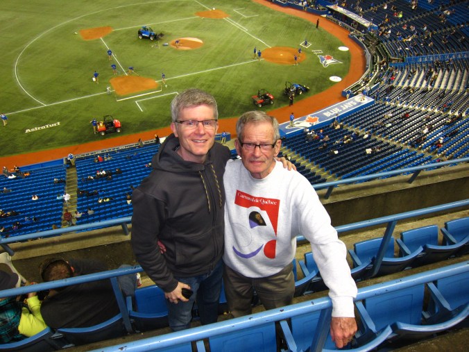 With Dad at Jays game