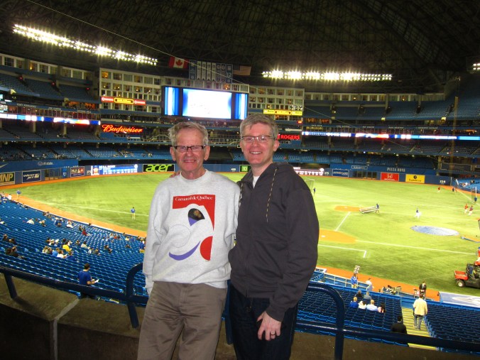 With Dad at Jays game