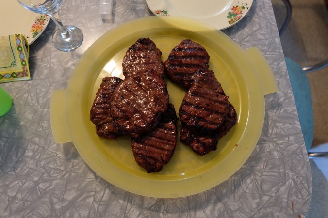 Steaks at the cottage