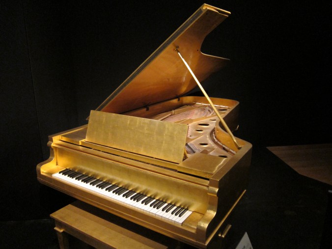 Elvis Presley gold piano