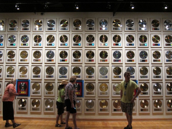 Gold and platinum records at Country Music Hall of Fame and Museum