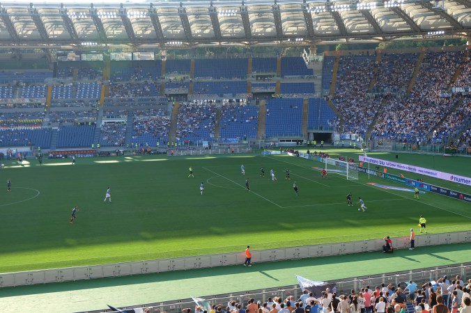 Lazio attacking in the second half