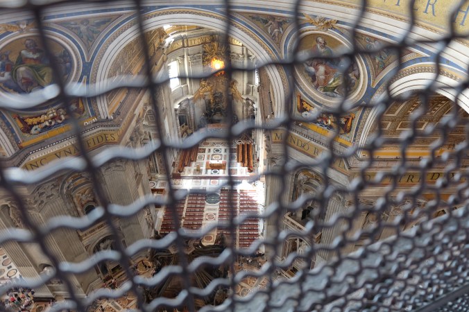 Inside the dome of St. Peter's Basilica