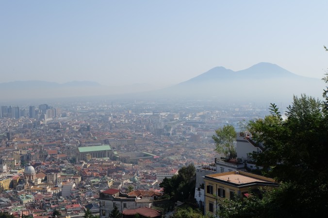 Looking out to Mount Vesuvius