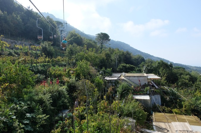 Chairlift up Mount Solaro