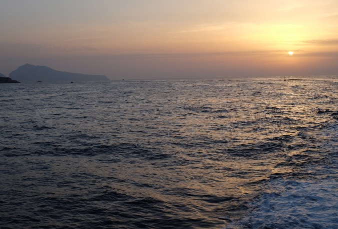 Sunset into the Tyrrhenian Sea