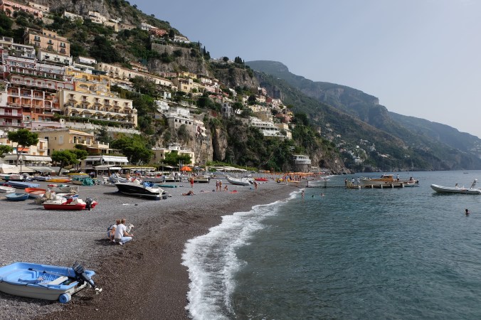 Arriving in Positano