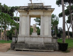 Monuments in Villa Borghese
