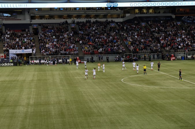 Celebrating the Whitecaps FC goal