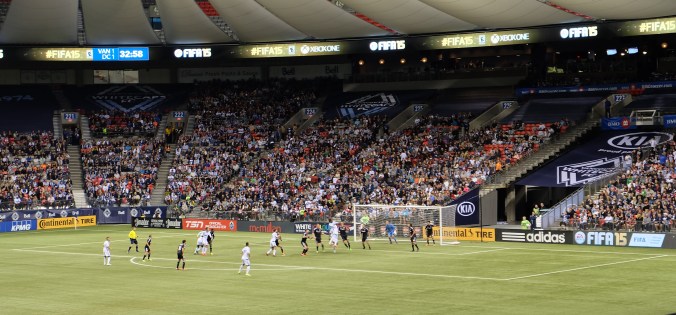 Action at Whitecaps FC game