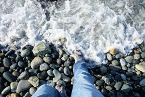 Dipping my foot in the Pacific