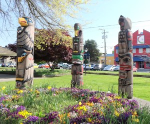 Totems in Duncan, BC