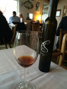 Desert wine at Sooke Harbour House