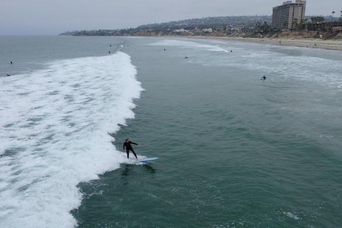 Surfing at Pacific Beach