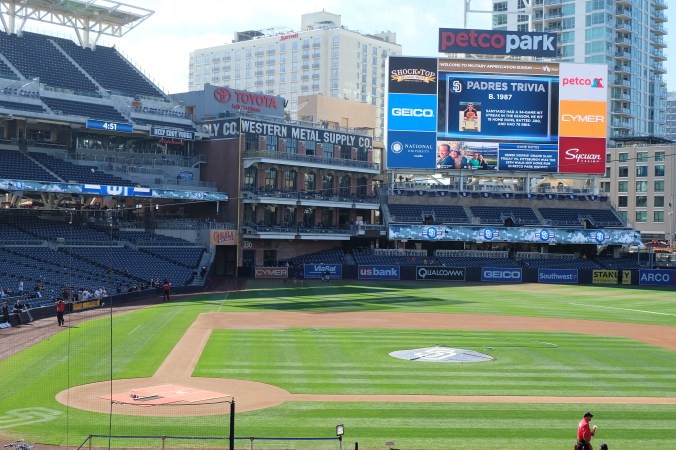Petco Park from behind home plate