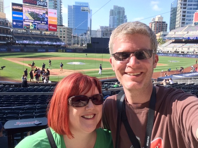 Me and my wife at the Padres game
