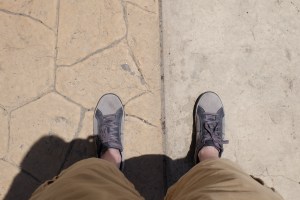 Me standing in the USA and Mexico at the same time