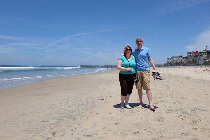 Us on the beach in Tijuana