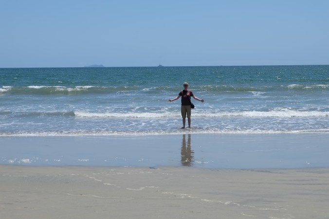 Me wading into the Pacific at Coronado beach