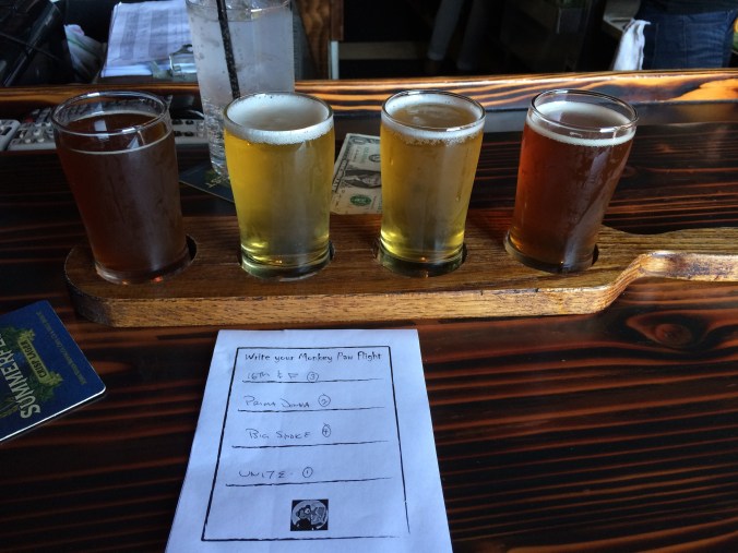 Monkey Paw beer tasting