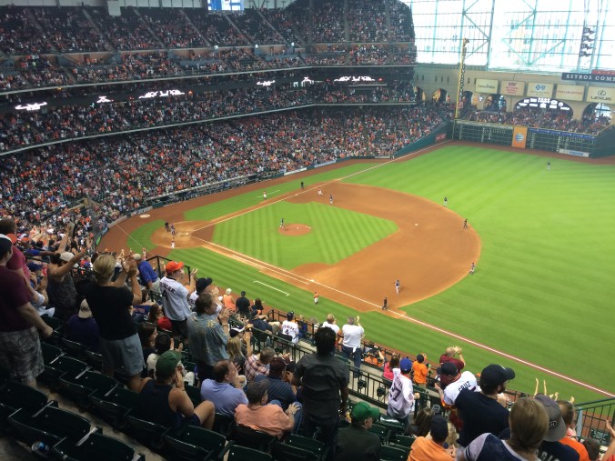 Celebrating a Colby Rasmus homerun