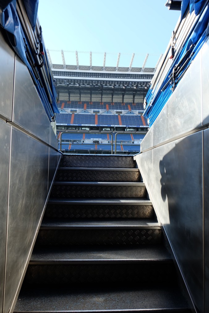 Tunnel onto the field at Bernabéu
