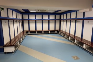Visitors' locker room at Bernabéu