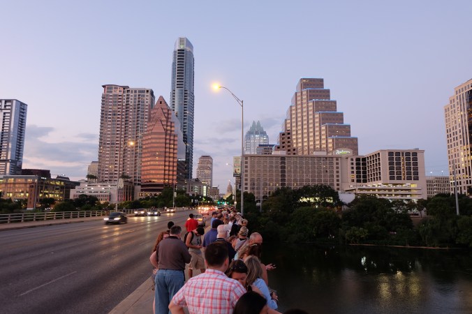 Waiting on the Congress Avenue Bridge