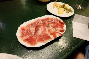 First Iberico ham at Sanlúcar