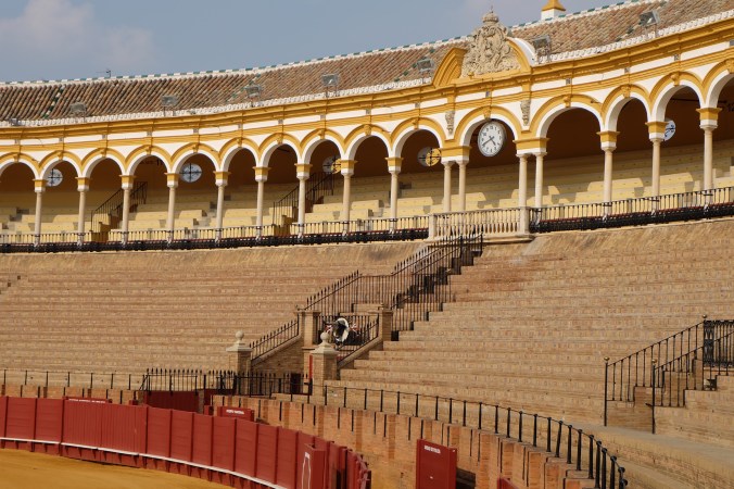 Inside the bullring in Seville