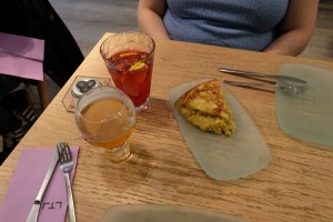 Spanish tortilla and drinks at Lateral
