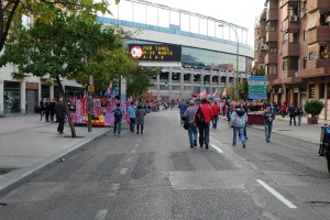 Walking to Estadio Vicente Calderón