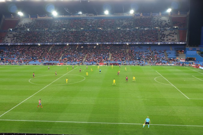 View of match from our seats in Estadio Vicente Calderón