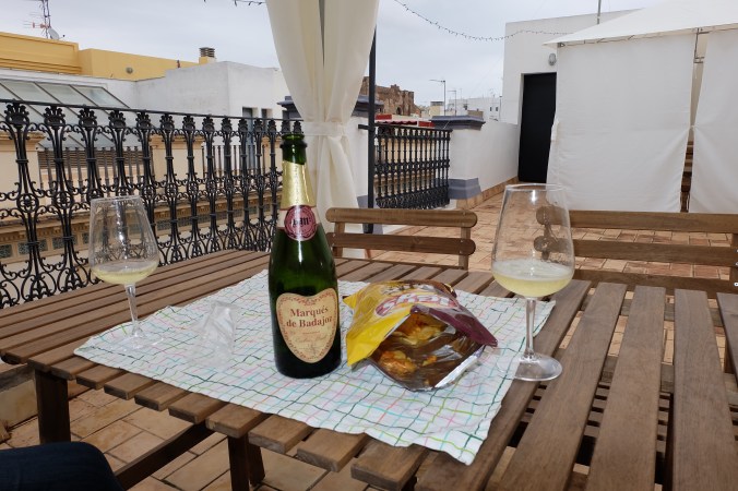 Wine on the roof in Seville