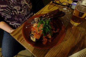 Bar Alfalfa - bread, tomatoes, rocket, eggplant