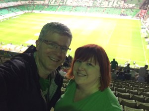 Us at the Real Betis match